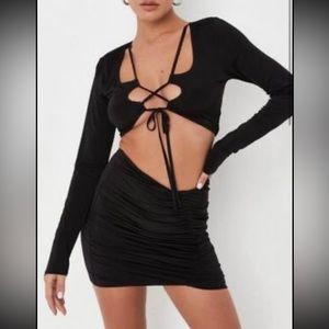 PLT crop and mini skirt set